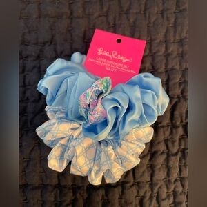 Lilly Pulitzer Blue Scrunchie Set NWT